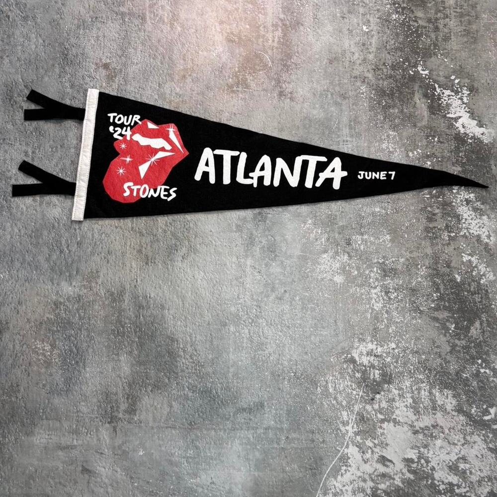 The Rolling Stones Hackney Diamonds Tour Pennant! Atlanta Georgia Oxford Pennant